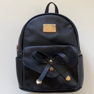 Black Mini Backpack with straps